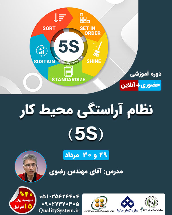دوره آموزشی نظام آراستگی محیط کار (5S)